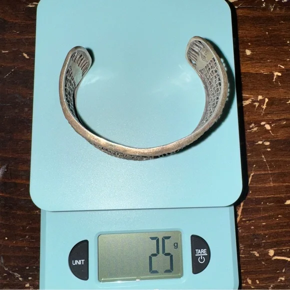 Retired Silpada Sterling Woven Cuff Bracelet - Picture 14 of 16